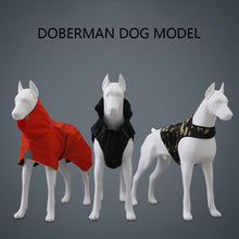 Load image into Gallery viewer, white standing detachable doberman dog mannequin pet dog model store home decor dog ornament for sale fashion animal display statue
