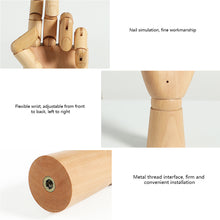 Lade das Bild in den Galerie-Viewer, Jelimate Vintage Female Mannequin Hand Stand,Movable Wooden Mannequin Hand Form,Gloves Ring Jewelry Display Hand
