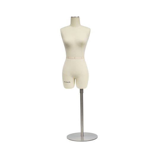JMSIZE8 Forma di abito femminile a mezza scala per modellistica, manichino da cucito in miniatura in scala 1/2 per donna, mini manichino da sarto per stilista manichino drappeggiato per scuola di moda