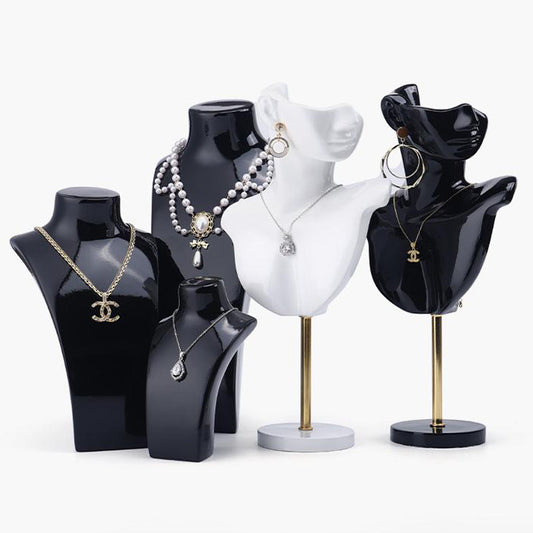 Set di espositori per gioielli Bancone Espositore per gioielli Busto Ciondolo Orecchino Collana Bracciale rigido Porta gioielli Anello Display Mano