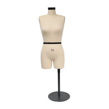 Lade das Bild in den Galerie-Viewer, Jelimate Size 14 Female Half Scale Dress Form For Sewing,Mini Tailor Mannequin for Fashion Designer Pattern Making,Miniature Women Sewing Mannequin for Fashion School Draping Mannequin
