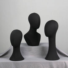 Load image into Gallery viewer, Jelimate Full Pinnable Linen Lace Velvet Mannequin Head Form,Wig Head Mannequin Dress Form,Jewelry Headband Hat Display Head Manikin
