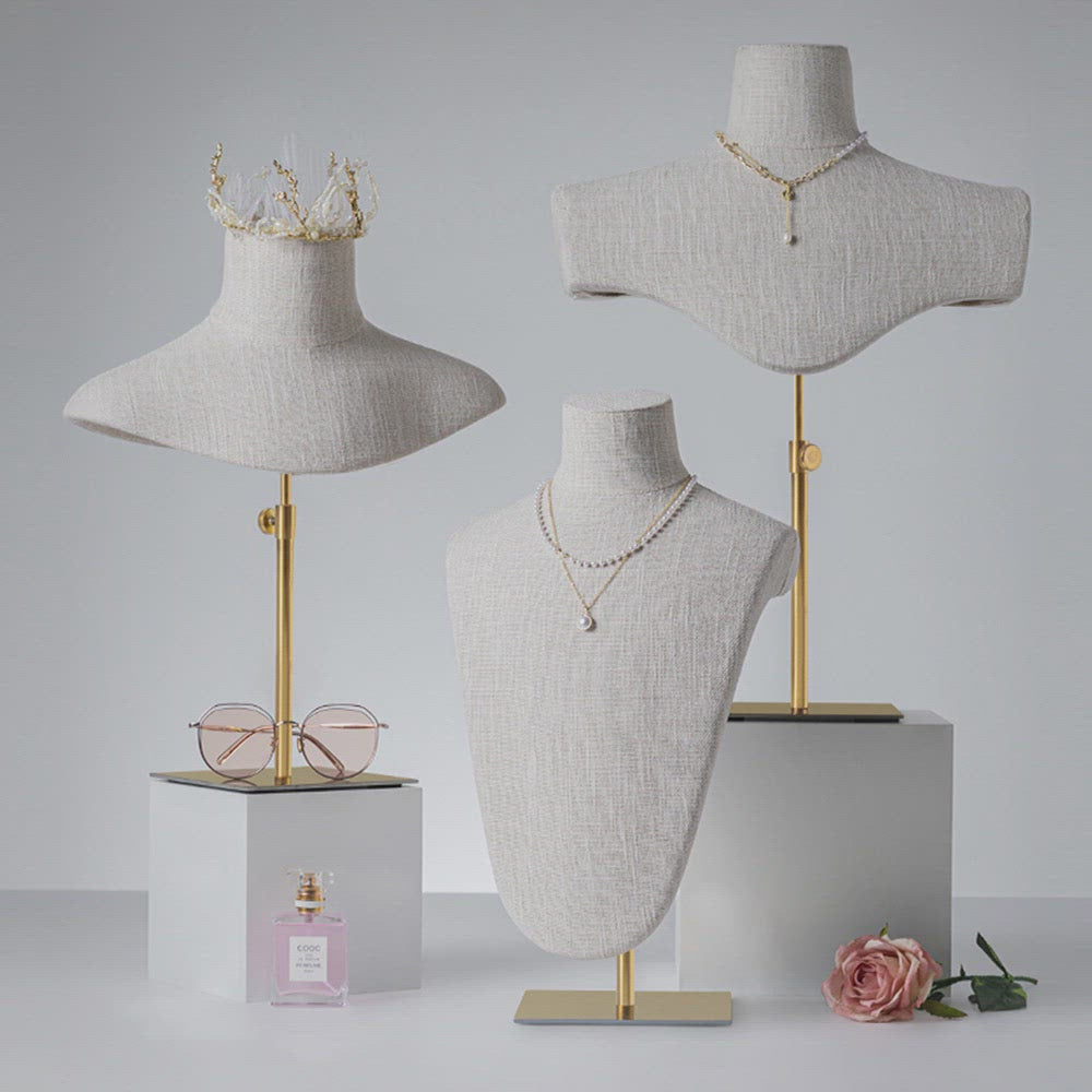 Jewelry display stand necklace & earrings holder organizer support for  earings and necklaces wear mannequin jewelery