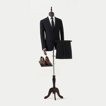 Lade das Bild in den Galerie-Viewer, Gray Male Half Body Dress Form Mannequin Torso with Wooden Hands Men Fabric Mannequin Stand Pant Shoe Bag Clothes Display Rack
