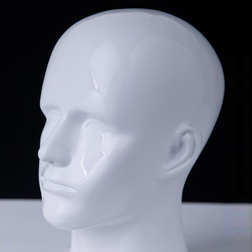 Female Male Fiberglass White Head Mannequin Hat Glasses Mask Cap Headband Wedding Headphone Jewelry Scarf Wig Display Head