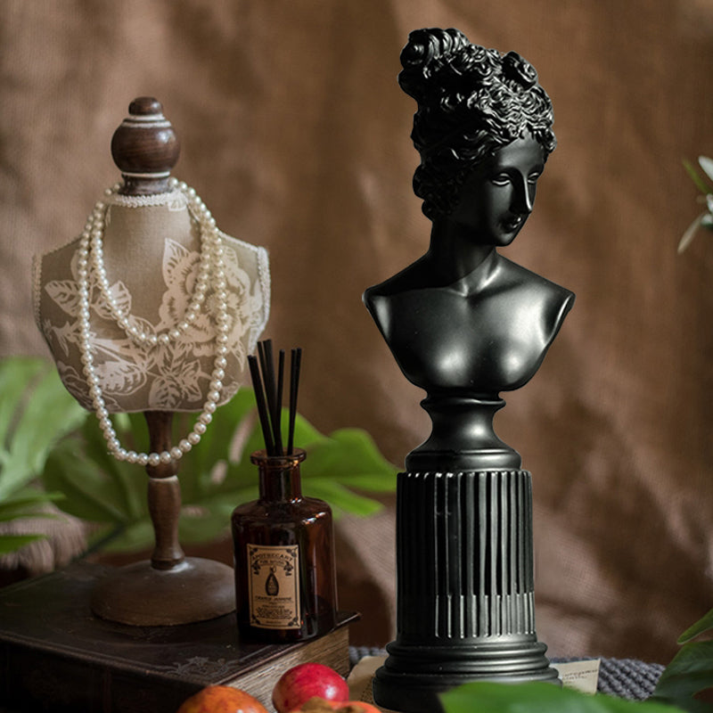 Venus White Bust Statue Mannequin,Wine Cabinet Ornaments Sculpture,Creative Figure Artwork for Living Room /Office Decoration