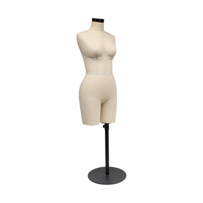 JELIMATE Female Half Scale Dress Form With Leg,Mini Sewing Lingerie and Corsets Mannequin For Sewing,Half Size Miniature Underwear Bust Form for Tailor,Not Adult Size Half Size Scale Form Size 34B