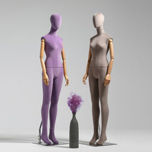 Load image into Gallery viewer, Jelimate Adult Female Mannequin Full Body Wooden Arms Colorful Velvet Mannequin Torso Wedding Dress Clothing Display Dress Form Stand Manikin
