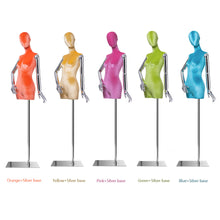 Load image into Gallery viewer, Jelimate Luxury Half Body Female Display Dress Form,Colorful Velvet Mannequin Torso,Window Display Gold Mannequin Hand,Manikin Head For Wig
