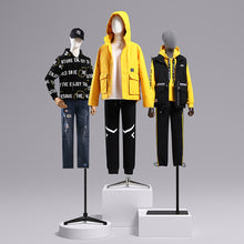 Load image into Gallery viewer, Half Body Male Display Dress Form Upper Body Fashion Men Fabric Mannequin Torso Manikin Head For Wigs Hat Holder For Jewelry Stand
