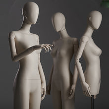 Load image into Gallery viewer, Luxury Half Full Body Female Mannequin Torso Display Dress Form Beige Bust Mannequin Torso Model Manikin Head for Wig Hat Holder Clothing Display Model
