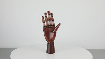 Jelimate Vintage Red Wooden Mannequin Hand Form,Shop Decoration Hand Dress Form,Sunglasses Hat Glove Jewelry Display Hand Model