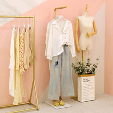 Load image into Gallery viewer, Jelimate Fashion Gold Clothing Rack Marble Hanging Clothes Rack Metal Golden Display Rack Men Kid Women Clothing Shop Shelf Display Clothing Stand Garment Rack
