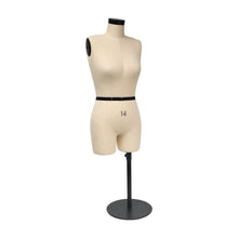 Load image into Gallery viewer, Jelimate Size 14 Female Half Scale Dress Form For Sewing,Mini Tailor Mannequin for Fashion Designer Pattern Making,Miniature Women Sewing Mannequin for Fashion School Draping Mannequin
