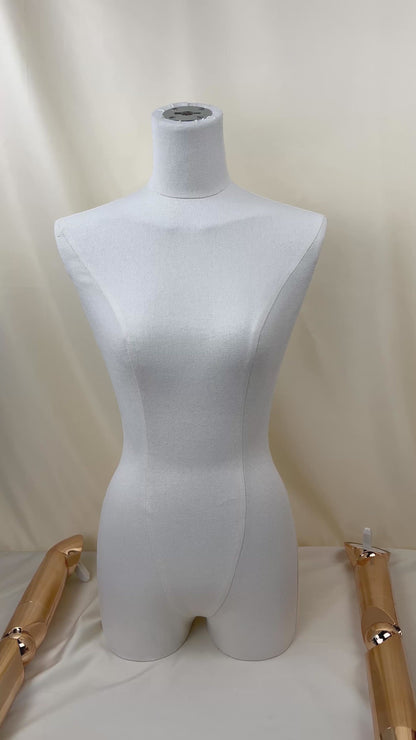 Jelimate Clothing Display Mannequin Female Body with Silver Gold Hand Head Manikin Adjustable Colorful Velvet Mannequin Torso Display Dress Form For Sewing