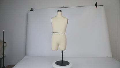 Jelimate Male Half Scale Dress Form For Sewing,Mini Tailor Mannequin for Fashion Designer Pattern Making,Miniature Men Sewing Mannequin for Fashion School Draping Mannequin