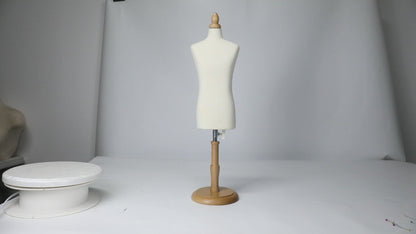 JELIMATE Half Scale Male Dress Form For Sewing,Fully Pinnable 1/2 Or 1/3 Or 1/4 Scale Miniature Men Sewing Mannequin for Pattern Making,Fashion Designer And Fashion School Used Mini Male Tailor Mannequin