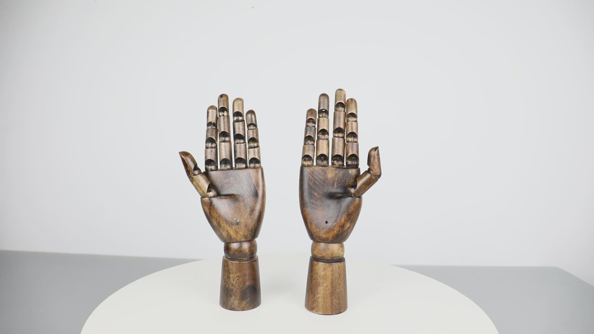 Decorative Arts, Mannequin, Model Hand, Wooden Articulated