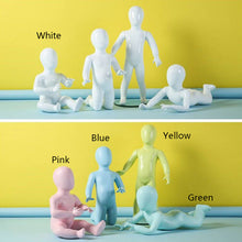 Load image into Gallery viewer, Jelimate Colorful Kid Display Mannequin Torso Stand,Standing Sitting Pose Fiberglass Baby Mannequin,Kid Store Clothing Dress Form Child Model
