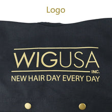 Lade das Bild in den Galerie-Viewer, Luxury Custom Logo Cotton Wig Bag With Hanger Custom Design Hair Packaging Bag Wig Dust Cover Cosplay Wigs Storage Bag Hair Extensions Bags Private Label
