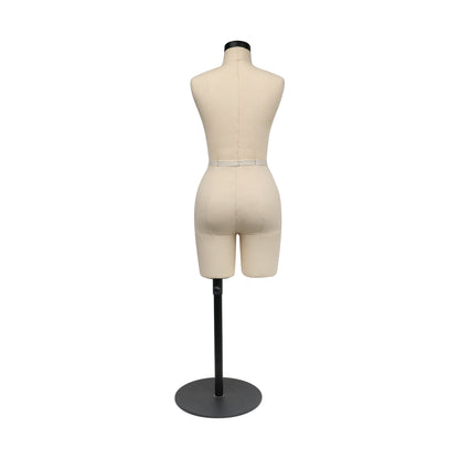 JELIMATE Female Half Scale Dress Form With Leg,Mini Sewing Lingerie and Corsets Mannequin For Sewing,Half Size Miniature Underwear Bust Form for Tailor,Not Adult Size Half Size Scale Form Size 34B