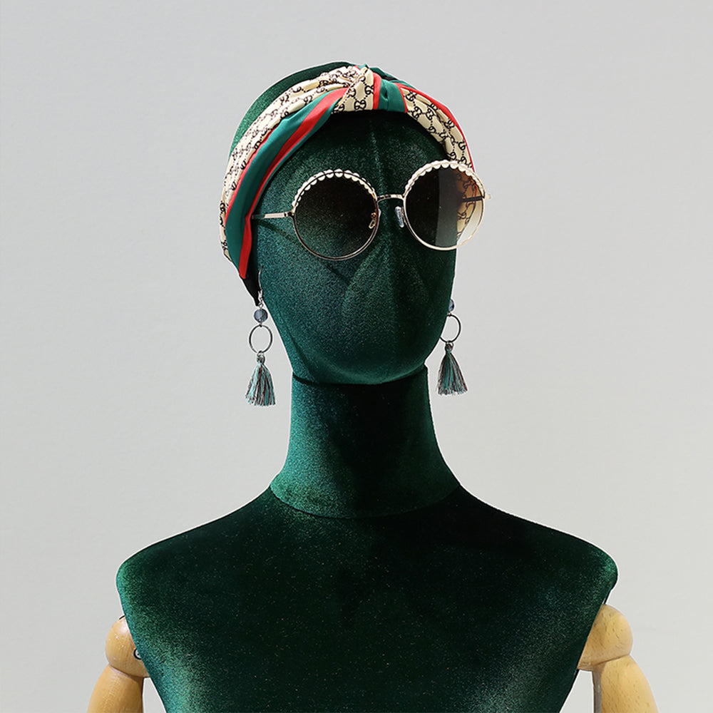 Half Upper Body Female Display Dress Form Mannequin Fashion Lady Colored  Velvet Mannequin Torso Clothing Mannequin Head For Wigs Hat Display Model