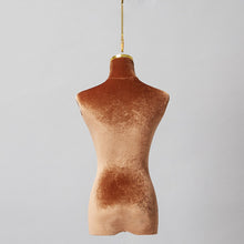Lade das Bild in den Galerie-Viewer, Headless Hanging Female Mannequin Torso Half Body Colored Velvet Mannequin Body Form Display Dress Form Wedding Dress Gown Clothing Store Display Model
