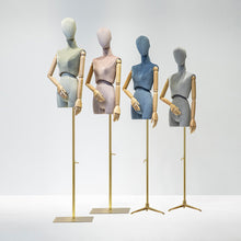 Lade das Bild in den Galerie-Viewer, Jelimate Window Shop Display Mannequin Female Body,Colorful Velvet Mannequin Torso Stand,Sexy Waist Clothing Display Dress Form Manikin Head
