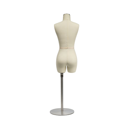 JMSIZE8 Half Scale Female Dress Form For Pattern Making,1/2 Scale Miniature Sewing Mannequin for Women,Mini Tailor Mannequin for Fashion Designer Fashion School Draping Mannequin