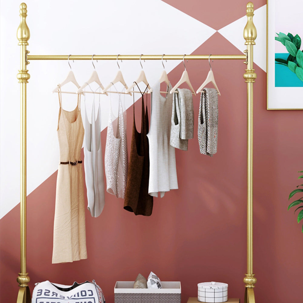 Jelimate 170cm Height Gold Clothing Rack,Metal Garment Rack Wall,Boutique Shop Decoration Clothing Shelf,Golden Hanging Clothes Rack Clothing Store Rack