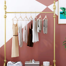 Load image into Gallery viewer, Jelimate Fashion Gold Clothing Rack,170 Height Metal Display Hangers,Boutique Decoration Clothing Shop Shelf,Golden Display Rack for Bedroom Display Clothing Stand
