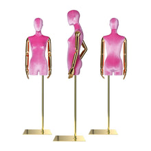 Load image into Gallery viewer, Jelimate Luxury Half Body Female Display Dress Form,Colorful Velvet Mannequin Torso,Window Display Gold Mannequin Hand,Manikin Head For Wig
