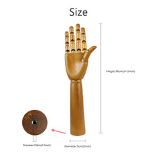Load image into Gallery viewer, Jelimate Window Display Wooden Mannequin Hand Form,Wood Hand Mannequin Dress Form Stand,Watch Wallet Jewelry Display Hand
