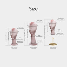 Load image into Gallery viewer, Jelimate Female Colored Velvet Head Mannequin Head Stand Jewelry Sunglasses Mask Scarf Headband Hat Earring Hair Wig Display Head Dress Form
