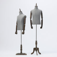 Load image into Gallery viewer, Male Half Body Display Dress Form , Fabric Mannequin Torso Dressmaker Stand , Necklace Neckties Shoe Pant Suit Clothing Mannequin Stand

