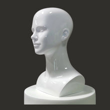 Lade das Bild in den Galerie-Viewer, Female Fiberglass Head Mannequin Hat Sunglasses Mask Cap Headband Wedding Headphone Jewelry Scarves Wig Display Head
