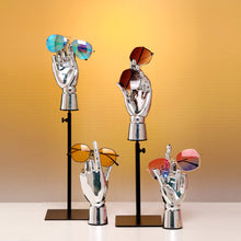 Load image into Gallery viewer, Jelimate Silver Gold Mannequin Hand Form,Plate Chrome Golden Hand Mannequin Stand,Sunglasses Hat Jewelry Display Hand Model
