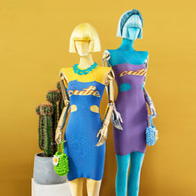 Load image into Gallery viewer, Luxury Half Full Body Female Display Dress Form Mannequin Fashion Lady Colored Velvet Mannequin Torso Model Gold Silver Plate Hand Manikin Head For Wigs Hat Holder
