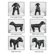 Lade das Bild in den Galerie-Viewer, Black Beige Standing Posture Dog Mannequin Outdoor Indoor fashion Animal Display Cute Leather Pet Dog Model Display Dog Ornaments
