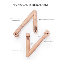 Load image into Gallery viewer, Jelimate Shop Window Adult Male Mannequin Torso Dress Form,Beige Natural Canvas Mannequin With Wooden Arms,Fashion Men Model Suit Clothing Display Dummy
