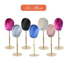 Load image into Gallery viewer, Jelimate Female Velvet Head Form Headband Jewelry Wedding Ornament Hair Sunglasses Hat Mask Cap Wig Display Head Mannequin Head
