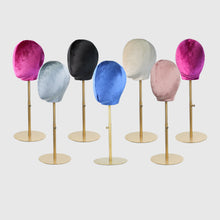 Load image into Gallery viewer, Jelimate Female Velvet Head Form Headband Jewelry Wedding Ornament Hair Sunglasses Hat Mask Cap Wig Display Head Mannequin Head
