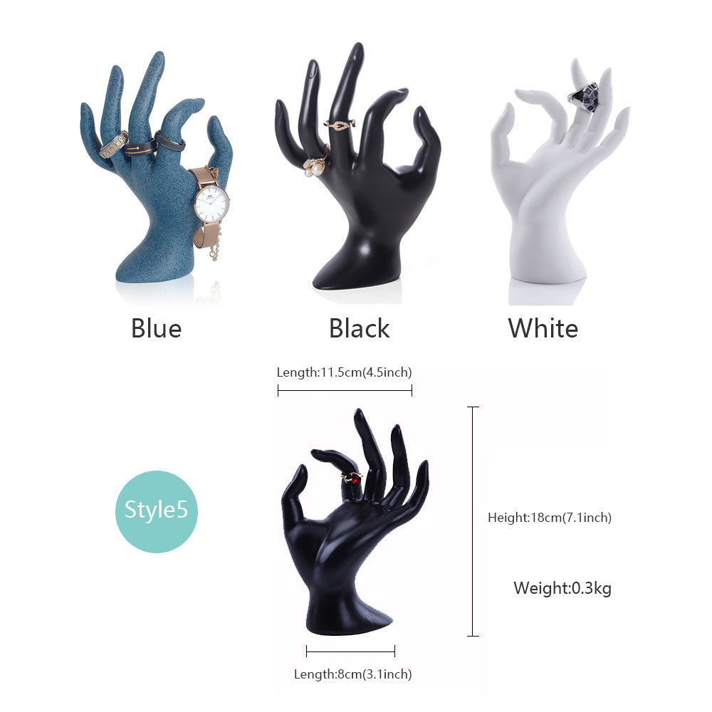 Jelimate Colorful Jewelry Display Set Jewelry Display Bust Mannequin Hand Dress Form Jewellery Storage Necklace Ring Earring Stand