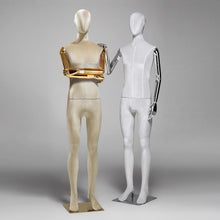 Load image into Gallery viewer, Jelimate Luxury Male Display Mannequin Full Body Dress Form ,Colorful Velvet Mannequin Torso Display Dummy,Gold Silver Hand Men Clothing Display Model Props
