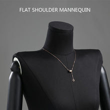 Load image into Gallery viewer, Half Body Female Display Dress Form Mannequin,Black Linen Fabric Mannequin Torso,Wooden Mannequin Arms,Clothing Mannequin Jewelry Holder Hat Holder
