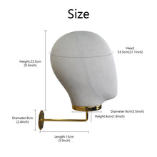 Load image into Gallery viewer, Female Male Wall Mounted Head Mannequin Stand Hat Jewelry Wig Holder Cosplay Hair Wig Display Rack Hair Salon Display Furniture
