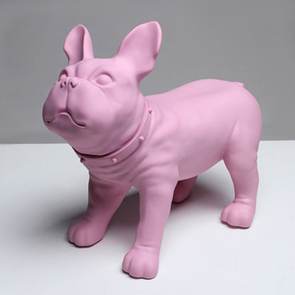 Jelimate Light Luxury Standing Posture Dog Decoration Ornaments Animal Statue Resin Crafts Dog Figurine Colorful Dog Sculpture For Home Study Hotel Living Room Console Hallway Desktop Office Decoration