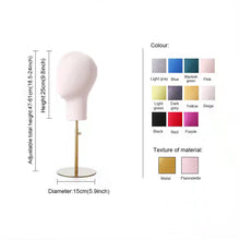 Load image into Gallery viewer, Jelimate Female Male Colorful Velvet Mannequin Head Fully Pinnable Mannequin Head Stand Manikin Head For Wigs Hat Earring Jewelry Holder
