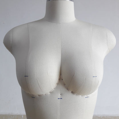 Jelimate Size 36B Lingerie Mannequin Torso Female Dress Form For Sewing Big Breast Tailoring Mannequin Upper Body Women Swimwear Bikini Bra Underwear Mannequin Tailor Model Dressmaker Dummy