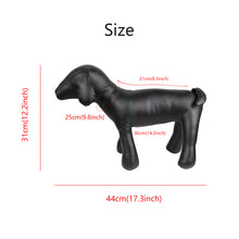Load image into Gallery viewer, Black Beige Standing Posture Dog Mannequin Outdoor Indoor fashion Animal Display Cute Leather Pet Dog Model Display Dog Ornaments
